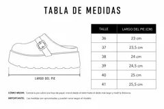 Zuecos de plataforma alta estilo chunky, color negro, con diseño destalonado y una tira en el empeine con hebilla metálica plateada.