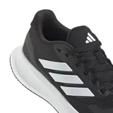Championes Adidas Runfalcon 5, color negro con detalles blancos, ideales para running y entrenamiento.