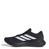 Championes de hombre Adidas modelo Runfalcon 6 M, de color negro con las tres tiras características en tono plateado en los laterales y suela con amortiguación.