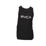 Musculosa negra con logo RVCA estampado en el pecho.