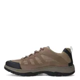 Zapatos Freeway modelo Terra01 de estilo casual, confeccionados en una combinación de cuero y material textil en tonos gris oscuro y negro. Presentan cierre mediante cordones, suela de goma robusta y diseño ergonómico para mayor confort.