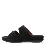 Sandalia de mujer Lady Confort Bertrand color beige claro, con tiras y hebilla dorada.