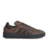 Championes Adidas Samba XLG color marrón con detalles en marrón oscuro y suela negra. Presentan las tres tiras características de Adidas en los laterales y la inscripción 'Samba' en dorado.