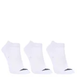 Pack de tres pares de medias cortas de algodón, color blanco, con logo de la marca Penalty bordado en la puntera.