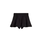 Short deportivo Adidas Y-3 de color negro, de corte suelto y fluido, con cintura elástica fruncida.