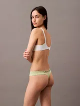 Colaless verde claro de algodón elástico con cintura elástica con logo Calvin Klein.