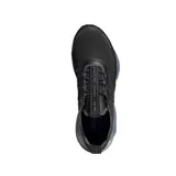 Championes Adidas NMD_V3 negros con detalles en azul y suela Boost blanca.