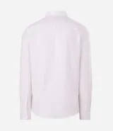Camisa de vestir masculina de corte slim, color beige, con cuello estructurado, manga larga y cierre frontal con botones. Confeccionada con tecnología easy care para un secado rápido y menor necesidad de planchado.