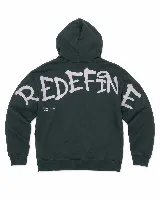 Campera con capucha de algodón con efecto acid wash, corte oversize y estampa trasera con tipografía estilo graffiti.