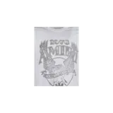 Remera blanca Amiri con estampado gráfico frontal de un águila, la inscripción "AMIRI 1976" y el texto "Hollywood California".