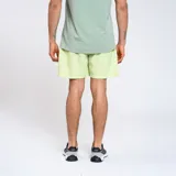 Short de baño azul marino de nylon con cintura elástica y logo de la marca en la pierna.