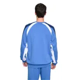 Buzo de cuello redondo Umbro del Club Nacional de Football, color azul con detalles en azul marino y blanco en los laterales. Presenta el logo de la marca y el escudo del club bordados en el pecho.
