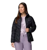 Campera técnica 3 en 1 de Columbia, diseñada para deportes de nieve. Cuenta con capa exterior impermeable con tecnología Omni-Tech y costuras selladas, y capa interior aislante con forro termorreflectante Omni-Heat. Incluye capucha ajustable, ventilación en axilas, faldón para nieve, múltiples bolsillos con cremallera y puños ajustables.