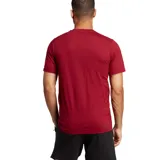 Remera de entrenamiento Adidas color bordó con logo negro en el pecho. Confeccionada en tejido transpirable con tecnología Aeroready.