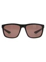 Lentes de sol RKF modelo Bellagio, de armazón rectangular color negro fabricado con redes de pesca recicladas, con cristales polarizados color marrón y protección UV.