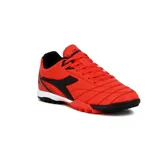 Championes de fútbol Diadora Tifosi Futbol TF, color rojo con detalles en negro y blanco.