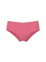 Bombacha tipo cheeky sin costuras de microfibra color rosado, con diseño de tiro bajo y acabado invisible bajo la ropa.