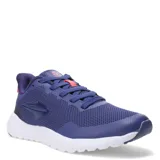 Championes Topper Strong Pace III color azul con detalles en naranja y suela blanca.