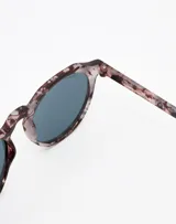 Gafas de sol Hawkers unisex, modelo Warwick, con montura redonda Carey Grey y lentes Rose Gold.