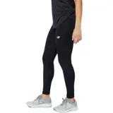 Calza larga de running New Balance Accelerate Tight, color negro con logo reflectivo en la pierna.