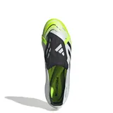 Championes de fútbol Adidas Predator League FT, color blanco, negro y amarillo limón.