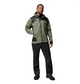 Pantalon de trekking Columbia modelo Whistler Peak Pant, de color negro con detalles reflectantes, impermeable y transpirable con tecnología OutDry Extreme y costuras selladas. Cuenta con cremalleras laterales bidireccionales, cintura ajustable y refuerzos resistentes en la parte inferior.