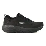 Championes deportivos Skechers Max Cushioning Elite Terminus, color negro. Capellada de malla transpirable, plantilla Air-Cooled Goga Mat, amortiguación Ultra Go y tecnología Natural Rocker.