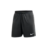 Short deportivo Nike Dri-Fit Park 26 de color negro, con cintura elástica, ribetes blancos en los laterales y el logo de la marca bordado en el bajo.