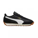 Championes urbanos Puma modelo Easy Rider Vintage, color negro con detalles en blanco y suela de goma color caramelo. Presentan una combinación de materiales en la capellada con logo de la marca en el lateral y lengüeta.