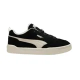 Championes urbanos Puma Park Lifestyle Raw, color negro con detalles en blanco. Capellada sintética resistente, plantilla SoftFoam+ con talón acolchado y suela de goma.