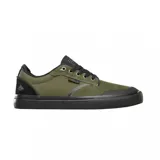 Championes de skate Emerica modelo Dickson, en color verde oliva con detalles en negro. Presentan una construcción resistente con puntera reforzada, suela de goma negra y cordones al tono.