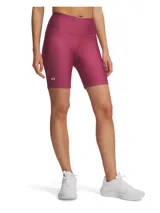 Calza corta deportiva Under Armour de talle alto, confeccionada en tejido HeatGear ultraligero que absorbe el sudor y permite libertad de movimiento. Presenta costuras planas ergonómicas, cintura elástica con bolsillo integrado y el logo de la marca en la pierna.