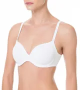 Soutien blanco con copa preformada, aro y breteles regulables.