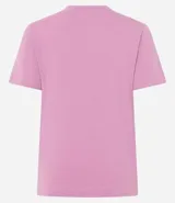 Remera básica Cortelle de ribana, color marrón, con mangas cortas y cuello redondo ajustado.