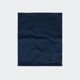 Bufanda tubular multifuncional Buff Merino Heavyweight, color azul melange, confeccionada 100% en lana merino con logo de la marca bordado en el lateral.