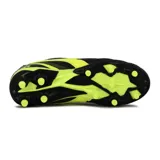 Championes de fútbol Diadora Futbol Tifosi Md, color negro con detalles en amarillo flúor.