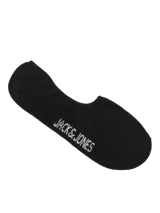 Pack de tres pares de medias invisibles Jack & Jones color negro, de corte bajo, suaves, elásticas y respirables.