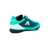 Championes de fútbol Austral Blast Tf, color turquesa con detalles en azul oscuro y blanco, diseñados para césped sintético.