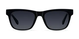 Lentes de sol cuadrados negros con protección UV400 y lentes polarizadas alemanas con recubrimiento anti-scratch y superhidrofóbico.