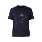 Remera Asics de hombre color azul marino, de manga corta, con logo Fujitrail estampado en el pecho.