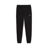 Pantalón de jogging Puma color negro, con cintura elástica ajustable mediante cordón y puños acanalados en los tobillos. Presenta un pequeño logo de la marca bordado en la parte superior del muslo.