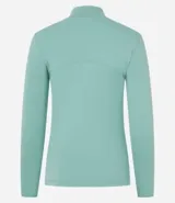 Campera deportiva de ajuste entallado con cierre frontal completo, cuello alto y mangas largas. Presenta recortes anatómicos que siguen la silueta y bolsillos laterales invisibles. Confeccionada en tejido técnico de alta elasticidad.