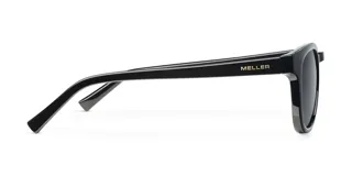 Lentes de sol unisex, con armazón cuadrado de policarbonato negro y lentes polarizadas negras con protección UV 400.