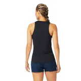Musculosa deportiva Asics de mujer, color negro, con logo estampado en el pecho. Ideal para running y entrenamiento.