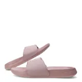 Chancletas Under Armour modelo W Ignite Select, color rosado, con tira ancha superior y el logo de la marca grabado en relieve.