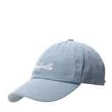 Gorra tipo baseball color verde menta con bordado frontal en hilo blanco que dice Nashville.