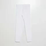 Legging largo de color blanco, de tejido elástico y corte ajustado.