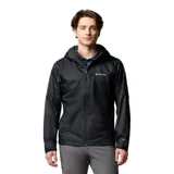 Campera impermeable Columbia Inner Limits III Omni-Tech color negro, con capucha ajustable, cierre frontal y bolsillos laterales con cremallera. Incorpora tecnología transpirable y costuras selladas.