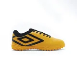 Championes de fútbol Umbro, color amarillo con detalles en negro, para hombre. Modelo Velocita VI League TF, ideal para fútbol 5.