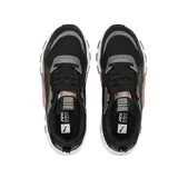 Championes Puma RS 3.0 Metallic, color negro con detalles en gris, rosa y plateado.